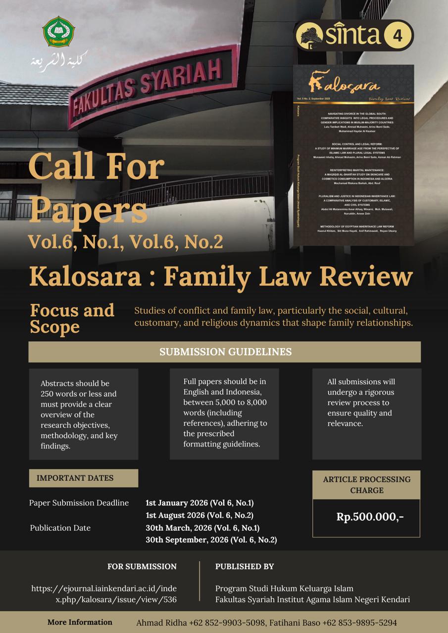 Call for Papers Kalosara