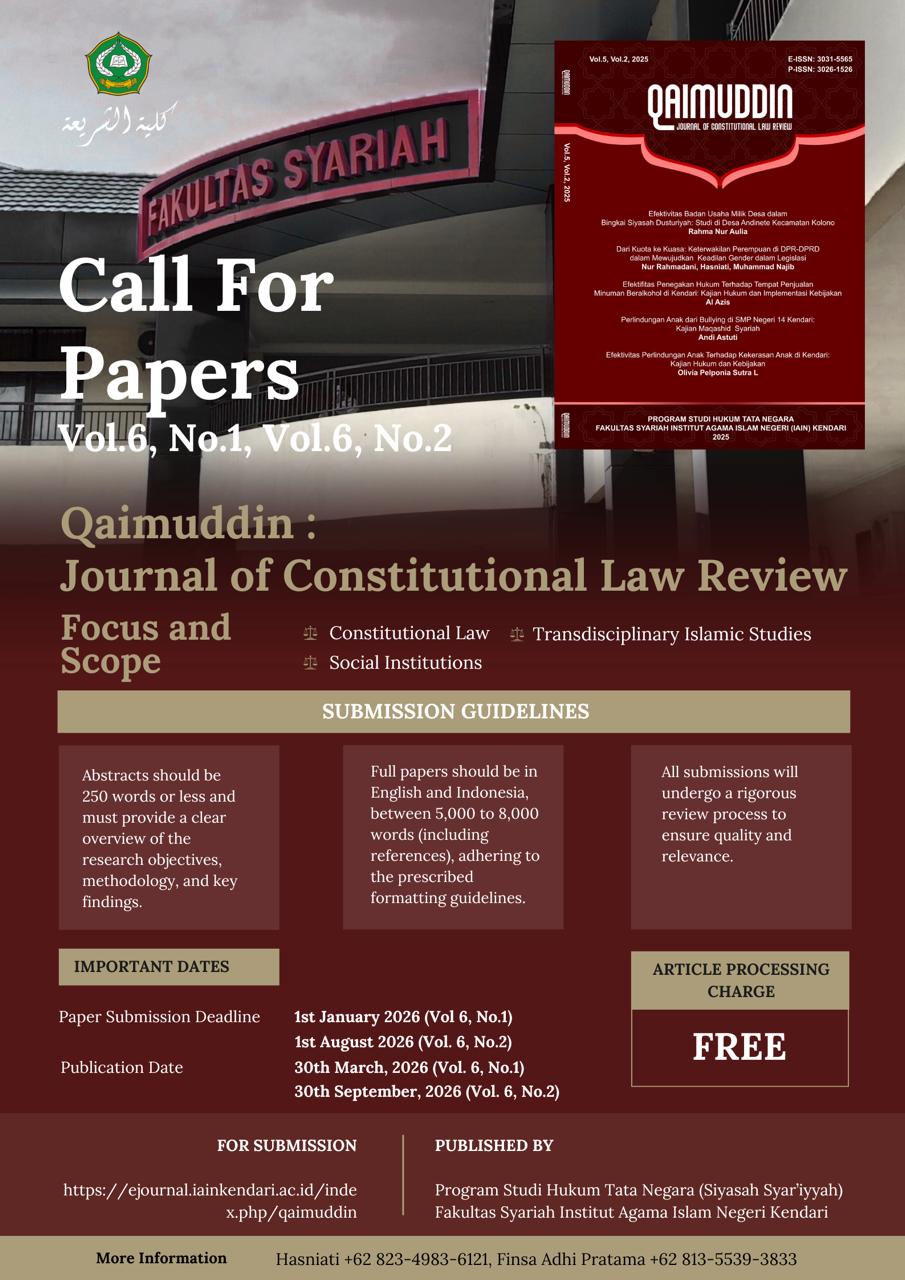 Call for Papers Qaimuddin